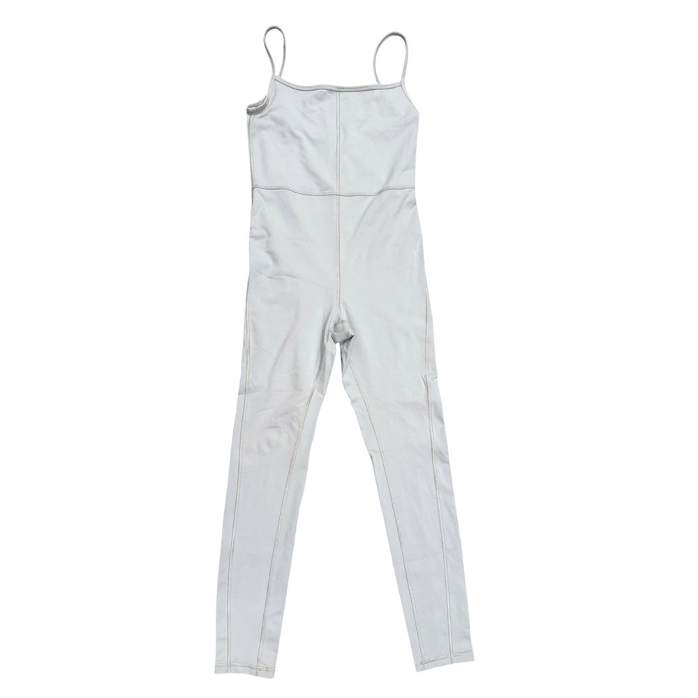 Wilfred Free Aritzia Divinity Jumpsuit Sage Green Spaghetti Strap Bodysuit M